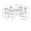 5 Pieces Dining Table Set, Small, Rectangular