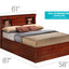 Traditional Style Bookcase Storage Bed