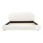 Upholstered Simple Modern Bedroom Bed With Curved Headboard