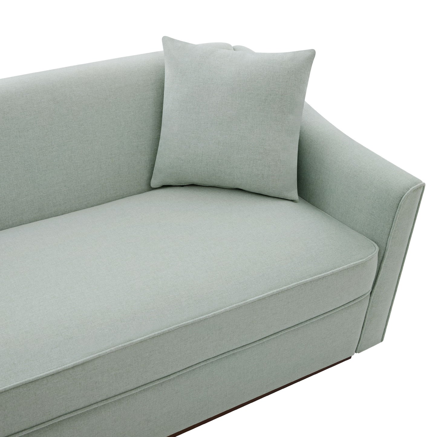 3 Seater Sofa With Wrap Around Armrests And Throw Pillows