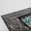 Outdoor Propane Gas Fire Pit Table With Lid With Glass Rocks And Rain Cover - Espresso