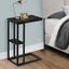 Accent Table, C - Shaped, Marble Look Contemporary & Modern Convenient Design