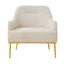 Modern Elegance Accent Chair With Curved Backrest