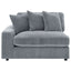Marcus - Fog Track Arms Reversible Sectional With Pillows - Fog