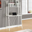 Computer Desk For Home Office, Laptop, Leaning, Storage Shelves, Contemporary & Modern - White