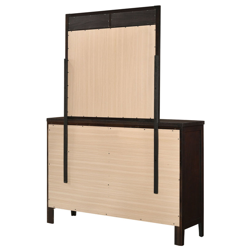 Lakewood - 6 Drawer Dresser With Mirror - Cappuccino