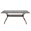 Celestine - Outdoor Cast Aluminum Dining Table With Floral Lattice Design And Umbrella Holder