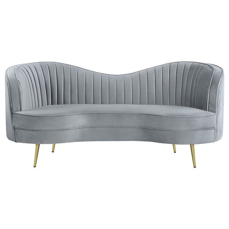 Reigha - Loveseat With Channel Tufted - Gray