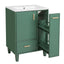 Bathroom Vanity With Sink, Deep Drawer, Door Shelf, 2 Tier Basket
