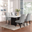Faust - 5 Piece Dining Room Set (Adjustable Table & 4 Dining Chair) - Gray / White