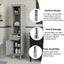Tall Bathroom Storage Cabinet With Adjustable Shelves And 1 Drawer & Door
