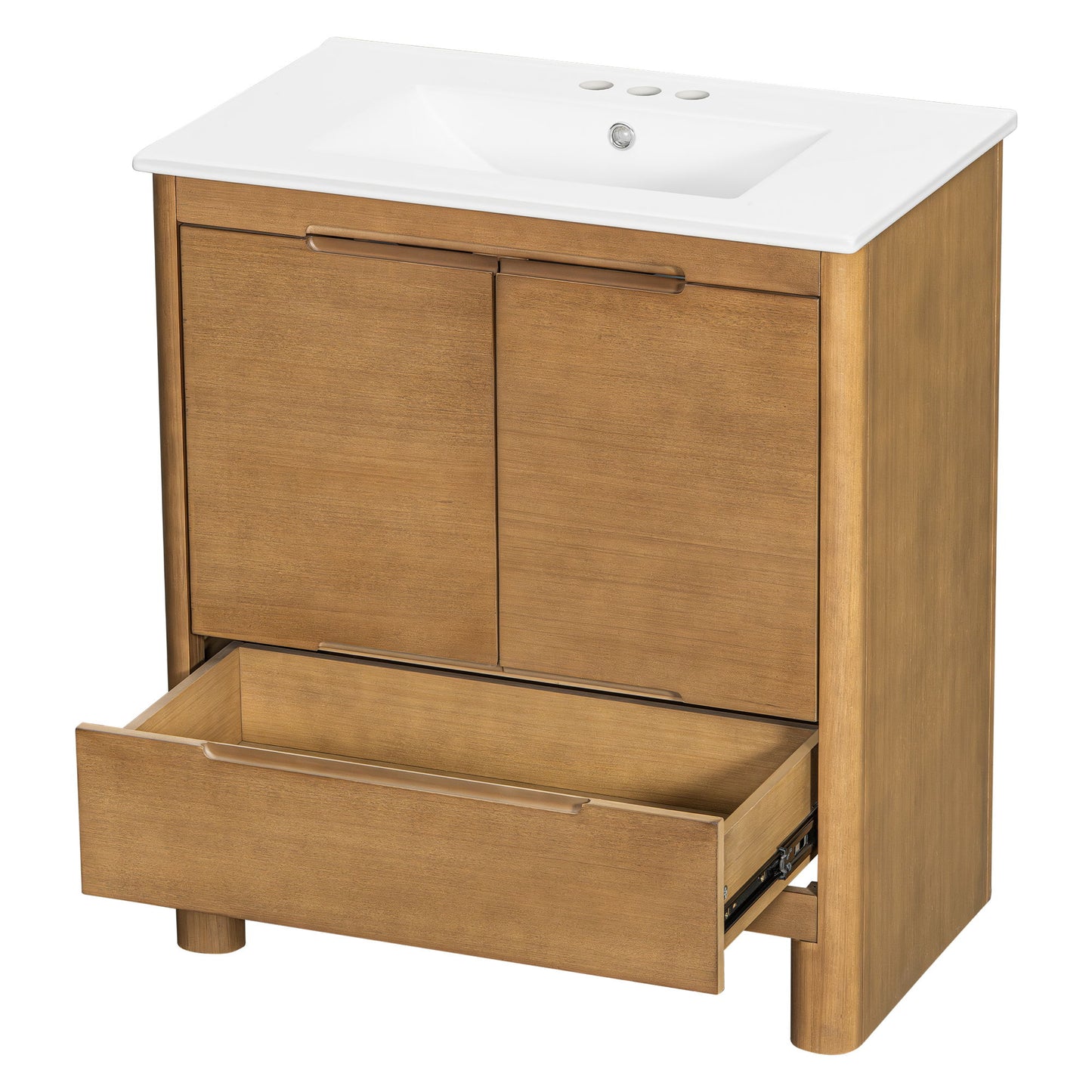 Softened Modern Bathroom Vanity With Sink