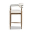 Artemis - Mixed Material Upholstered Counter Stool - Warm White