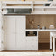 Loft Bed With Stairs, Bookshelf, Drawers, Desk & Wardrobe, Space Saving Multifunctional Furniture