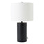 Aura - Table Lamp With On / Off Switch Block Base - Black / White