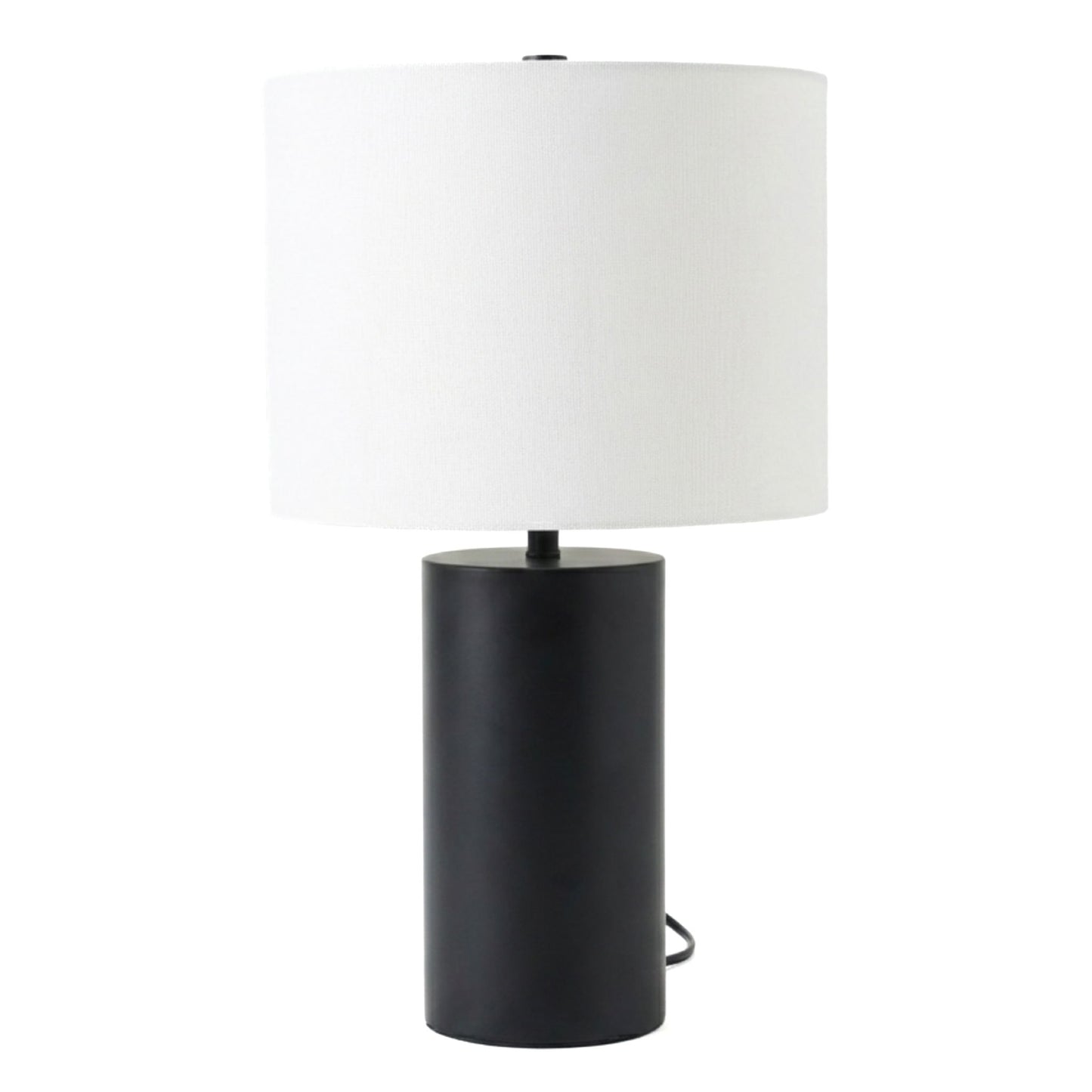 Aura - Table Lamp With On / Off Switch Block Base - Black / White