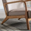 Classic Mid-Century Modern Accent Chairs, Open Framed Armchair With Cushioning