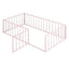 Metal Floor Bed Frame With Fence And Door