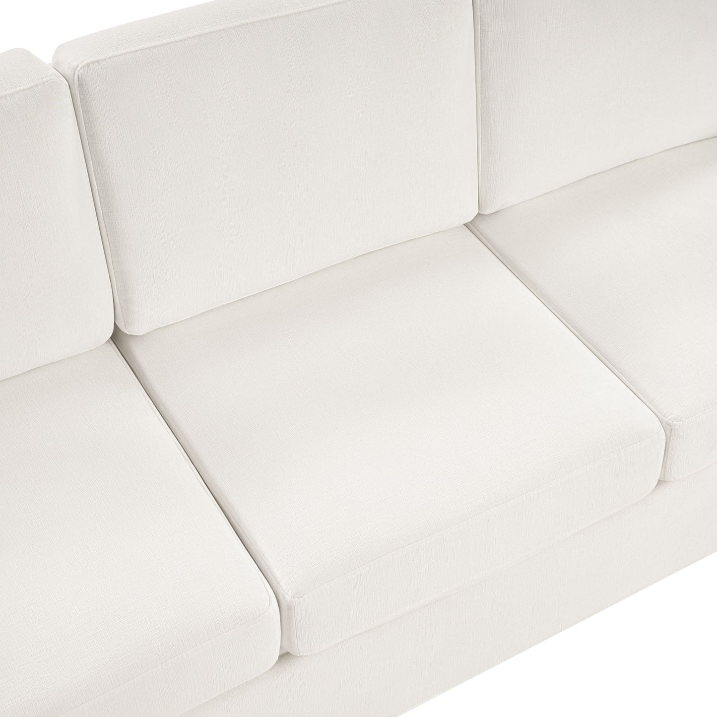 Modern 3 Seater Sofa With Curved Backrest