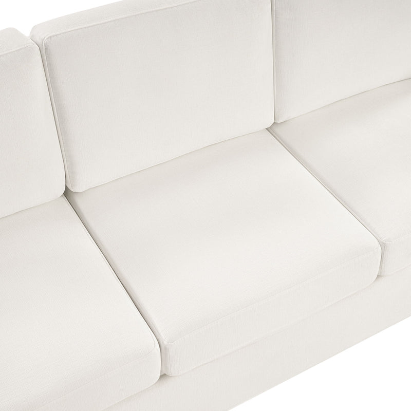 Modern 3 Seater Sofa With Curved Backrest