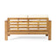 Acacia Wood Loveseat And Coffee Table Set With Cushions