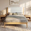 Platform Bed Frame With Upholstered Headboard, Slat Support
