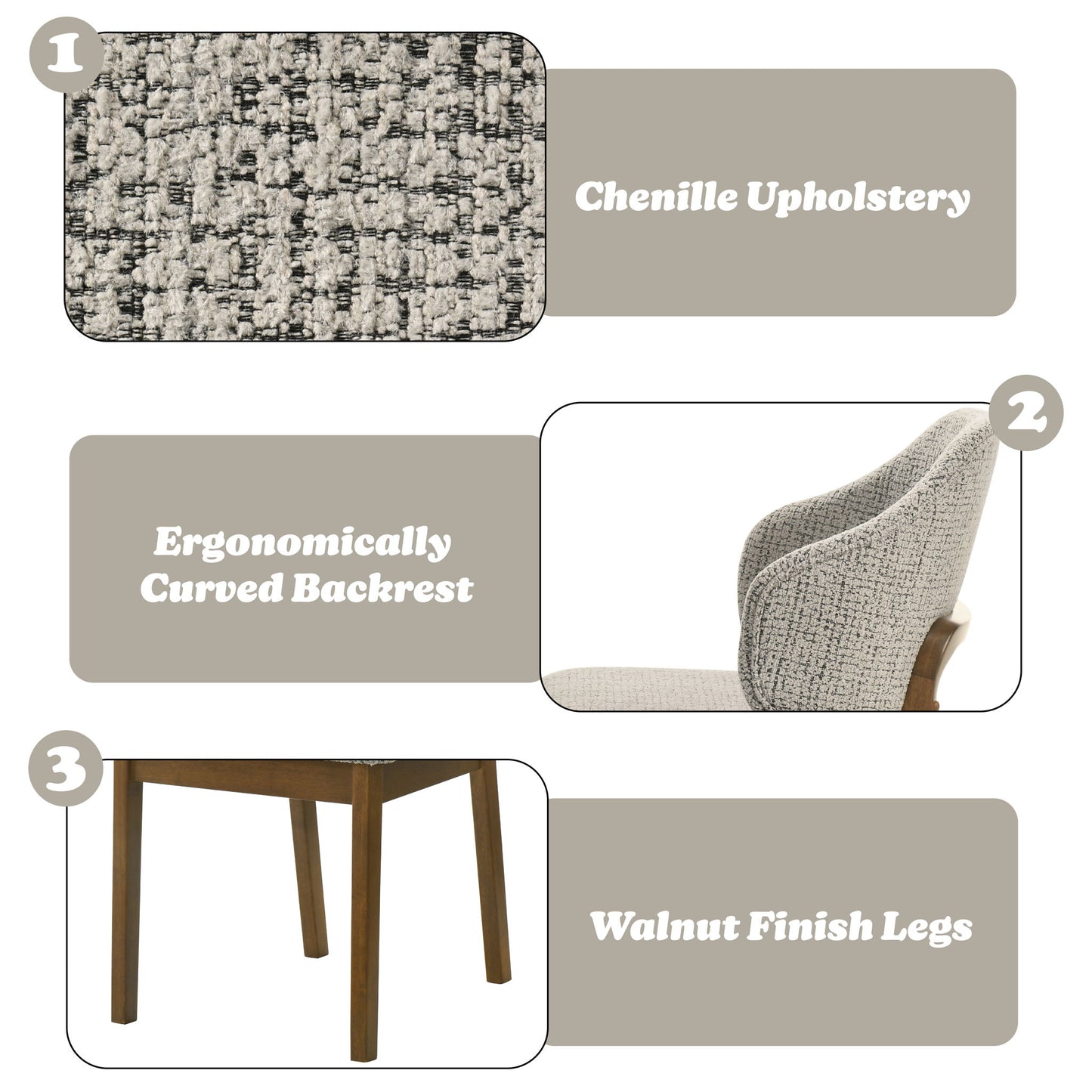 Oleia - Side Chair (Set of 2) - Multi / Walnut