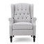 Armchair Recliner With Pushback Mechanism And Wingback Design