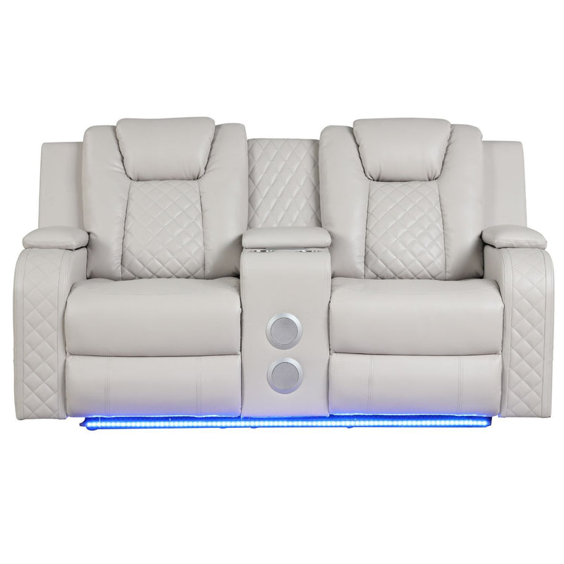 Benz - Power Recliner Set With LED Lighting And USB Charging