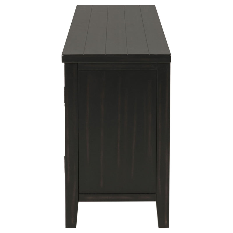 Sutter - 2 Door TV Stand With Mission Design - Dark Brown