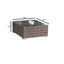 Outdoor Wicker Conversation Set With Cushions, All Weather