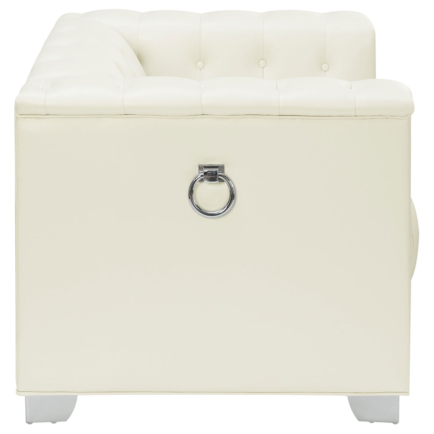 Earline - Upholstered Track Arm Accent Chair - White