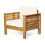 Acacia Wood Loveseat And Coffee Table Set With Cushions