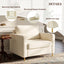 Accent Chair Upholstered Single Sofa With Square Arms, Sewn Pillow Back For Living Room