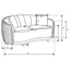 Lorraine - Upholstered Curved Loveseat - Dark Gray