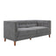 Modern 3 Seater Sofa, Upholstered Couch With Curved Armrests