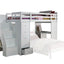 Freya - Twin Loft Bed With Storage (Not Including The Bottom Twin Bed) - White