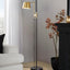 Metric - Industrial Floor Lamp - Black / Antique Brass