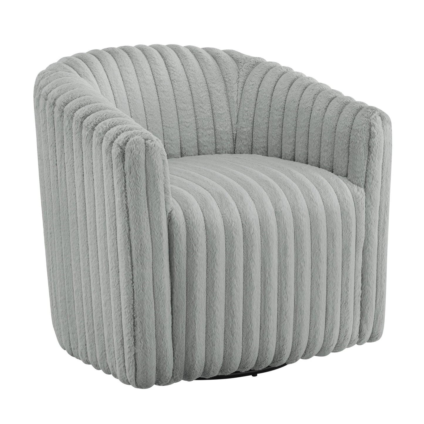 Alexa - Barrel Swivel Chair - Gray