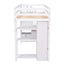 Loft Bed With Storage Drawers, Desk And Stairs With Shelves