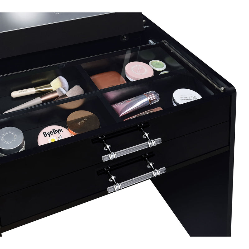 Ayuba - 3 Drawer Makeup Vanity Table With Mirror And Stool