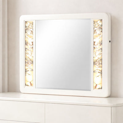 La Pierre - Rectangular Mirror & LED Lighting Panels - Beige