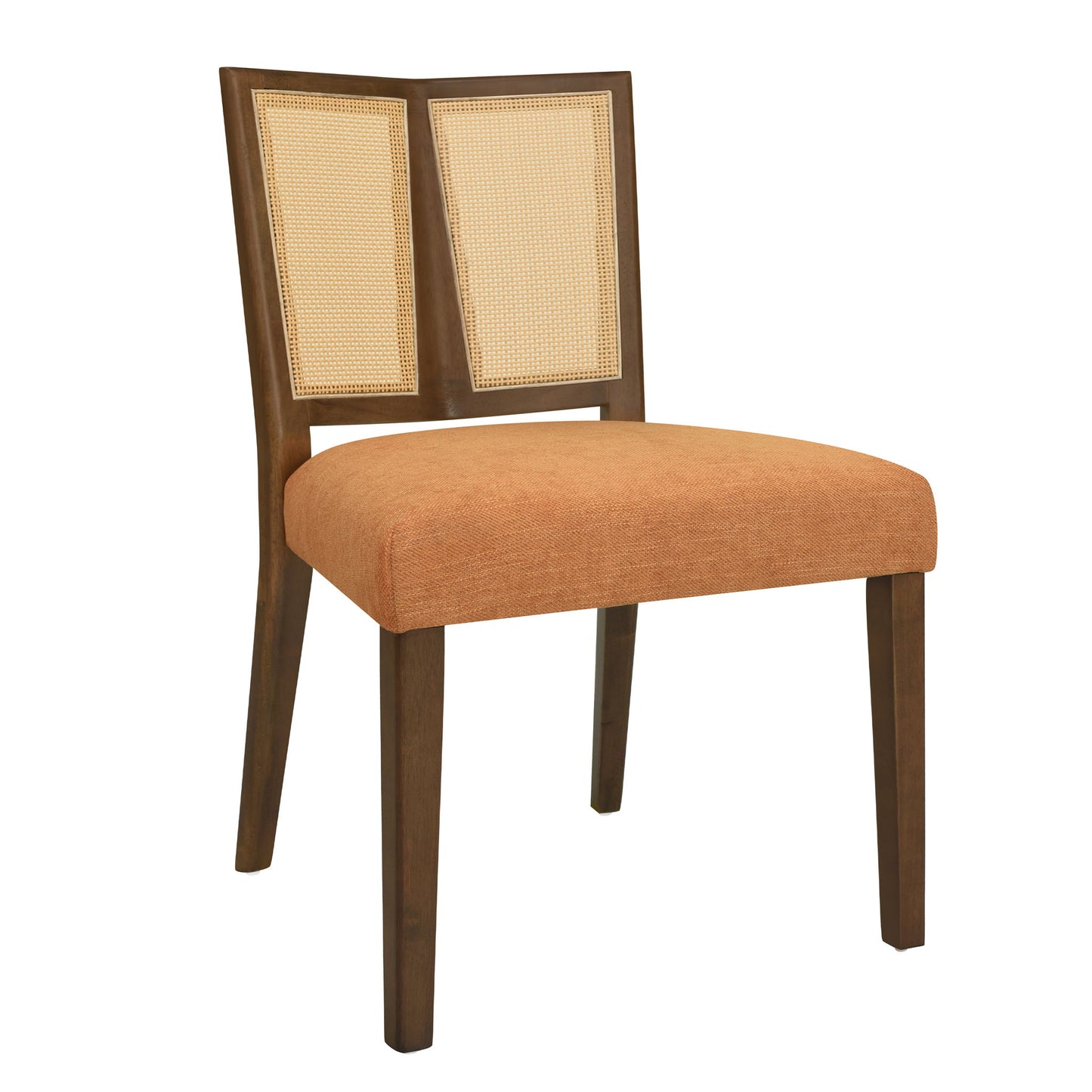 Mid Century Rattan Dining Chair Without Arms Set