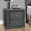 Nightstand, Storage Drawer Versatile Use, Upholstered, Transitional