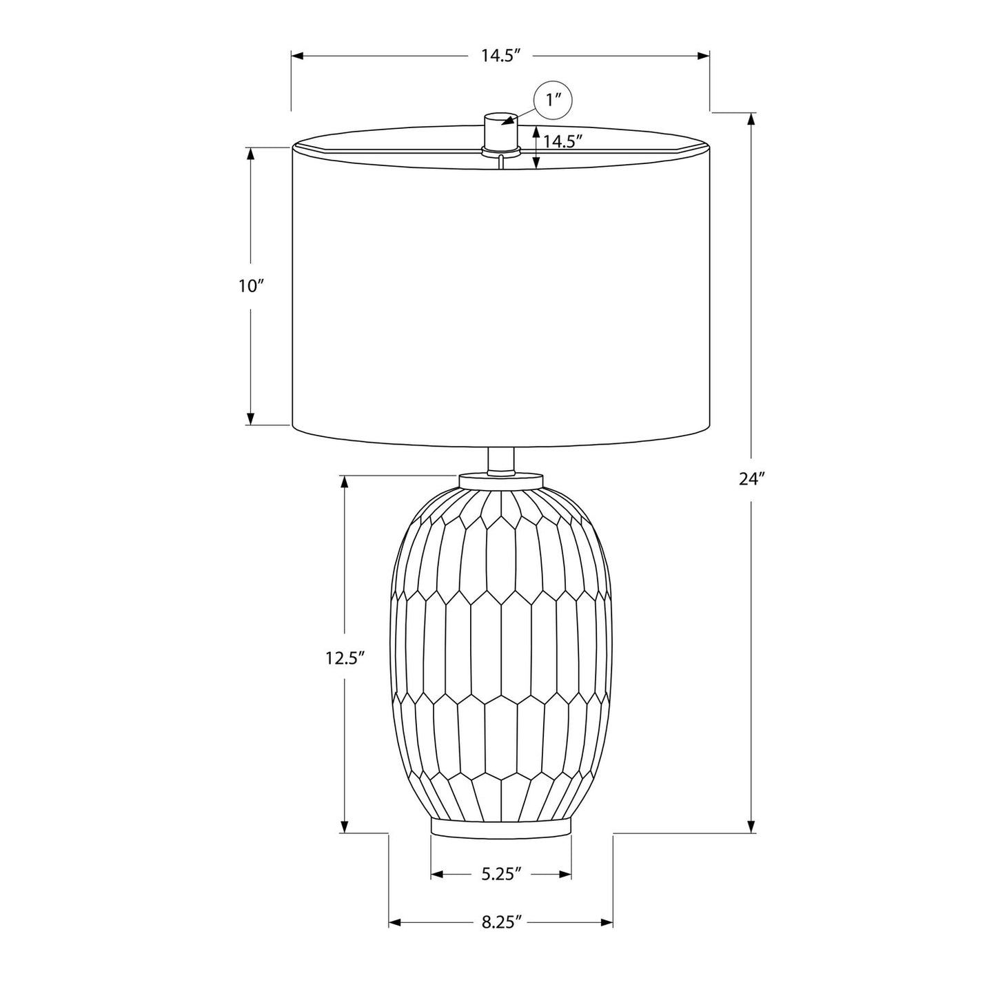 Table Lamp, Lighting, Transitional - Cream