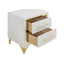 Chesney - 2 Drawer Nightstand With Trim, Bedroom Side Table - White
