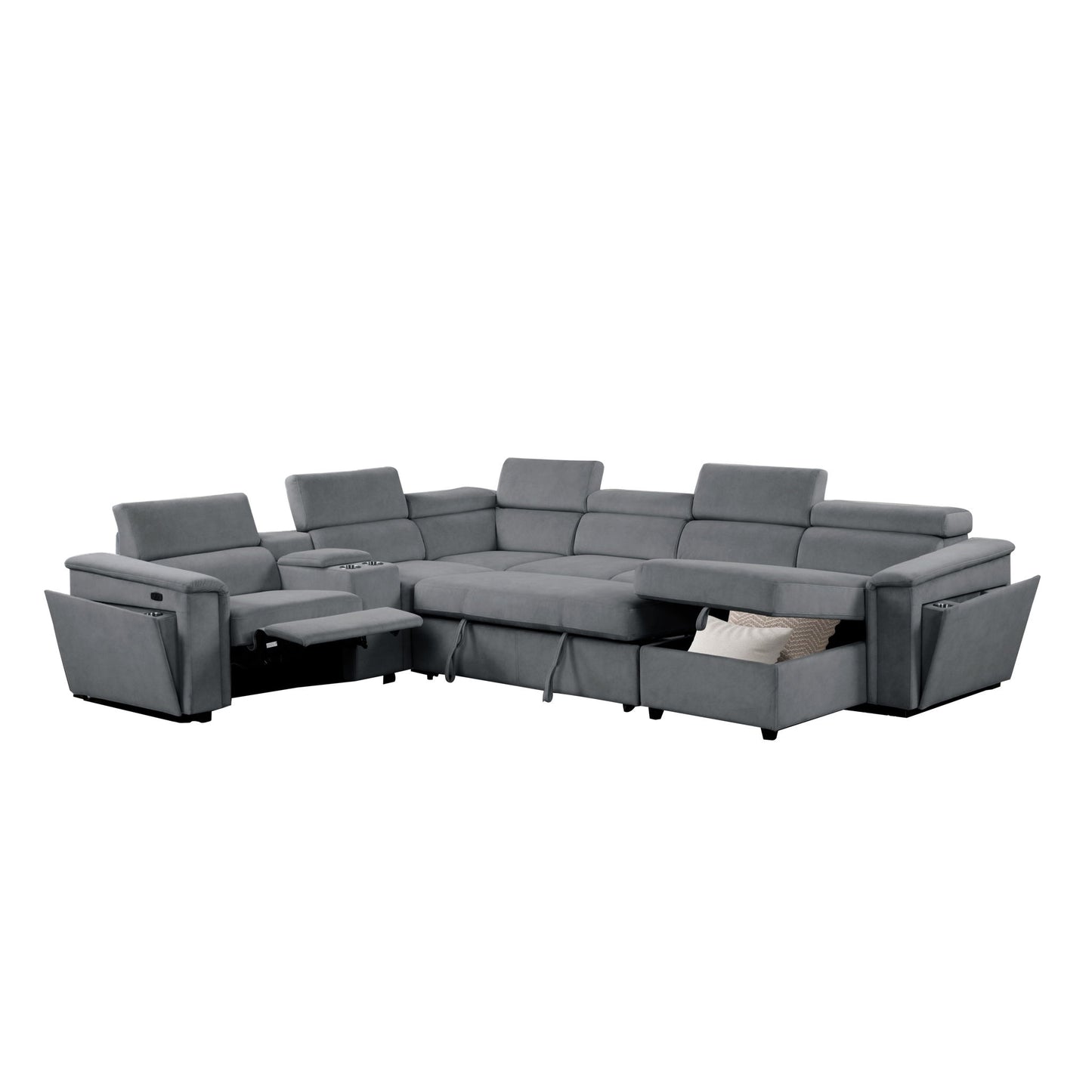 Harvey - Power Recliner Sleeper Sectional