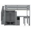 Loft Bed With Stairs, Bookshelf, Drawers, Desk & Wardrobe, Space Saving Multifunctional Furniture