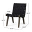 Lounge Chair With Stunning Rope Weave Design, (Set of 2) - Black