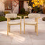 Sedona - Wood And Wicker Patio Dining Chair (Set of 2) - Natural / Brown